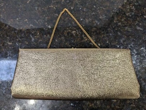 Vintage Gold Clutch Purse - Snap Clasp - Evening Bag Clutch - Picture 1 of 6