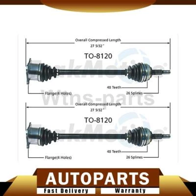 2 TRAKMOTIVE REAR SET CV JOINTS AXLE SHAFTS FOR TOYOTA HIGHLANDER 2001-2004 - Изображение 1 из 3