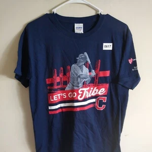 Cleveland Indians Shirt Youth XL Gildan Tag Blue Red - Picture 1 of 12