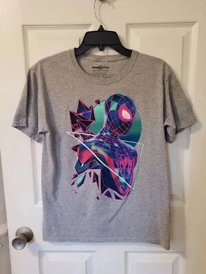 Marvel Gamerverse Spiderman T- Shirt Boy's Sz 18 XXL Gray short sleeve - Image 1 of 4