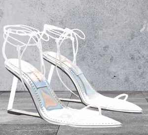 Good American Cinderella Wedge Silver Strap Sandal Size 6.5 NEW IN BOX GA080V-X - Picture 1 of 14