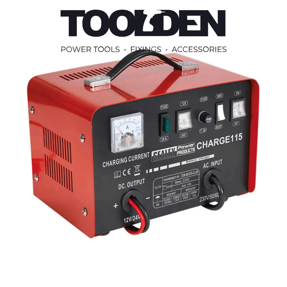 Sealey CHARGE115 Battery Charger 19Amp 12/24V 230V - Image 1 of 1