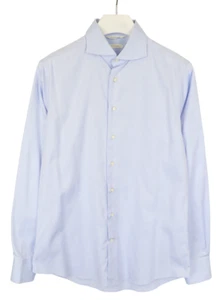 SUITSUPPLY Custom Made Extra Slim Fit Formal Shirt Men's 41 / 16 Blue - Picture 1 of 11