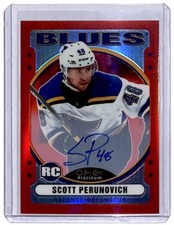 2021-22 O-Pee-Chee Platinum Retro Rainbow Red Autographs Rookies Scott