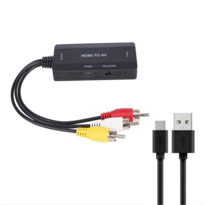 HDMI to AV Converter 1080P RCA Composite PAL NTSC3.58 Video Audio Konverter AG - Bild 1 von 4