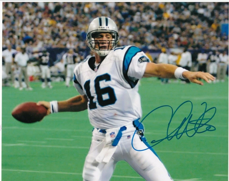 CHRIS WEINKE CAROLINA PANTHERS ACCIÓN FIRMADO 8x10 Foto 1 de 1