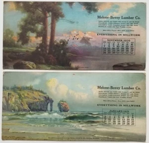 Melone-Bovey Lumber Co., Minneapolis, MN. 2 Ink Blotters 1920/1921 - Picture 1 of 5