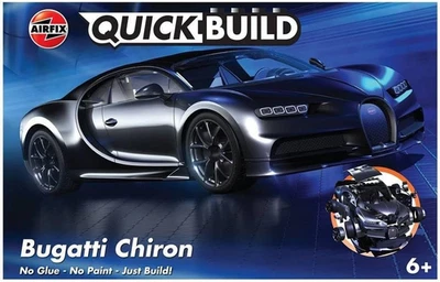 Airfix Quickbuld Kit Modellino Auto, J6025 Quickbuld Bugatti Chiron Kit Modellis - Immagine 1 di 4