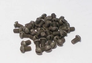 50 x Meccano Slotted Dome Head Bolts - blackened (part 37b) ***NEW*** - Picture 1 of 1