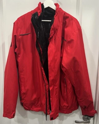 Jaqueta de inverno Stormtech masculina vermelha forro de lã tamanho grande jaqueta de trabalho - Imagem 1 de 4