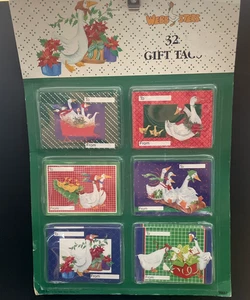 Vintage NOS Webbsters Ente Gans Gänse Weihnachten Urlaub 32 Geschenkanhänger - Bild 1 von 3