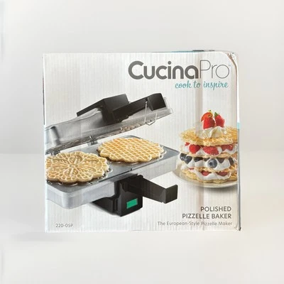 Prensa para panadería pizzelle pulida eléctrica antiadherente CucinaPro Foto 1 de 4