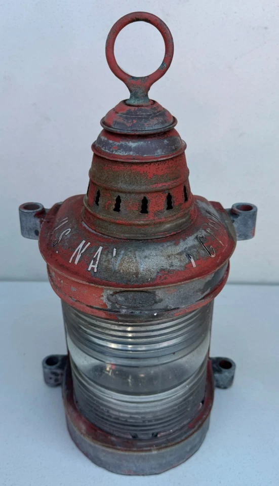 Antiguo Wilcox Crittenden & Co. Lámpara de barco linterna náutica marina de los Estados Unidos Foto 1 de 4