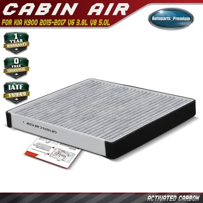Filtro de aire de cabina de carbón activado para Kia K900 2015 2016 2017 V6 3,8 L V8 5,0 L Foto 1 de 4
