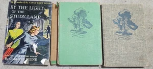Lot 3 Vtg 1934 DANA GIRLS Mystery stories 1 7 11 HC DJ Tweed By Light Study Lamp - Picture 1 of 11
