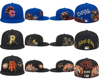 NZMU Custom MLB Giants /Pirates /Cubs Fitted Cap - 59FIFTY Fashion Baseball Cap