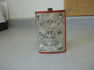 DuPont Superfine FFFg Schießpulver Dose USA Schraubverschluss Papieretikett LEER - Bild 1 von 9