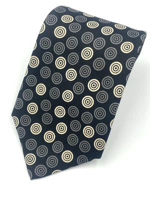 Turnbull & Asser Ltd London 男式 100% 真丝领带黑色圆点设计 57.5 L — 第 1/4 张图片