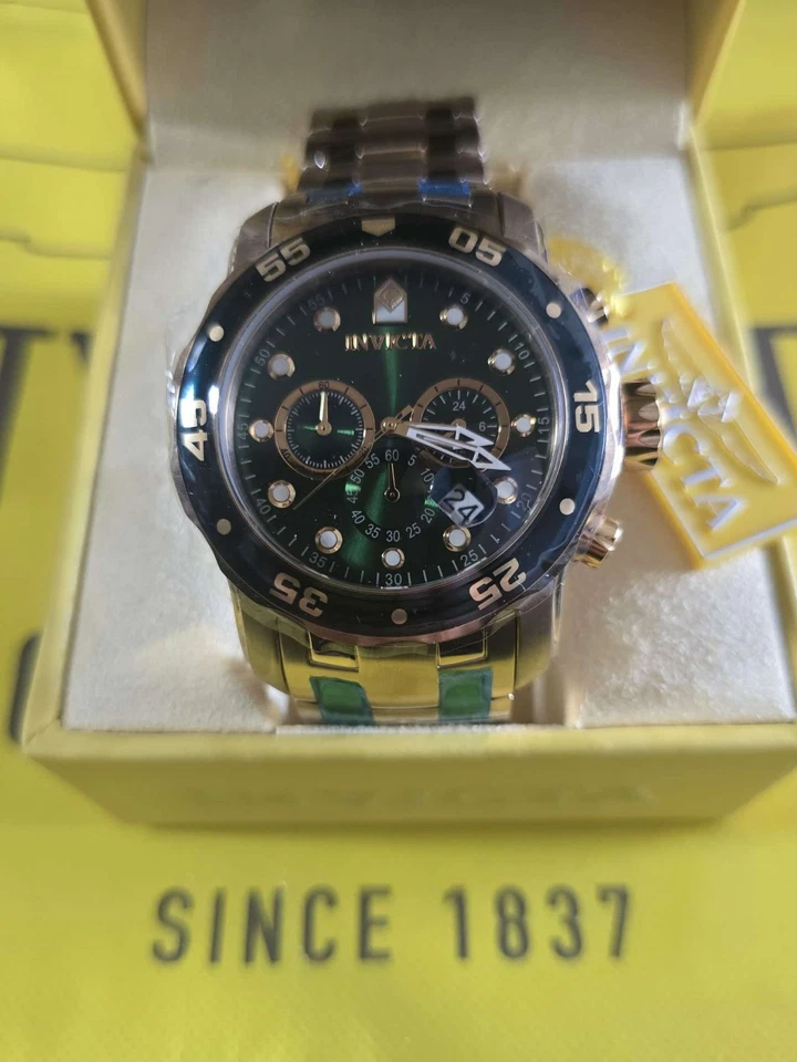 Invicta watch Pro Diver Ed RARE  NEW FACTORY BOX Model 0075 Trinite Night Glow - image 1 of 4