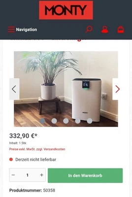 Luftreiniger Gariel 300 Ideal für WG mit Viele Leute Büro Klassenraum! Luft - Bild 1 von 4