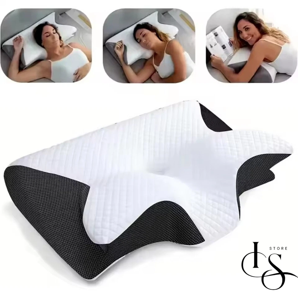 Cuscino Cervicale Ortopedico Memory Foam Guanciale Ergonomico Sanitario - Immagine 1 di 4