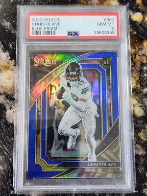 2022 Chris Olave RC #360 Select Suite Level Blue Prizm Psa 10 Gem Mint #36/99* - Image 1 of 3