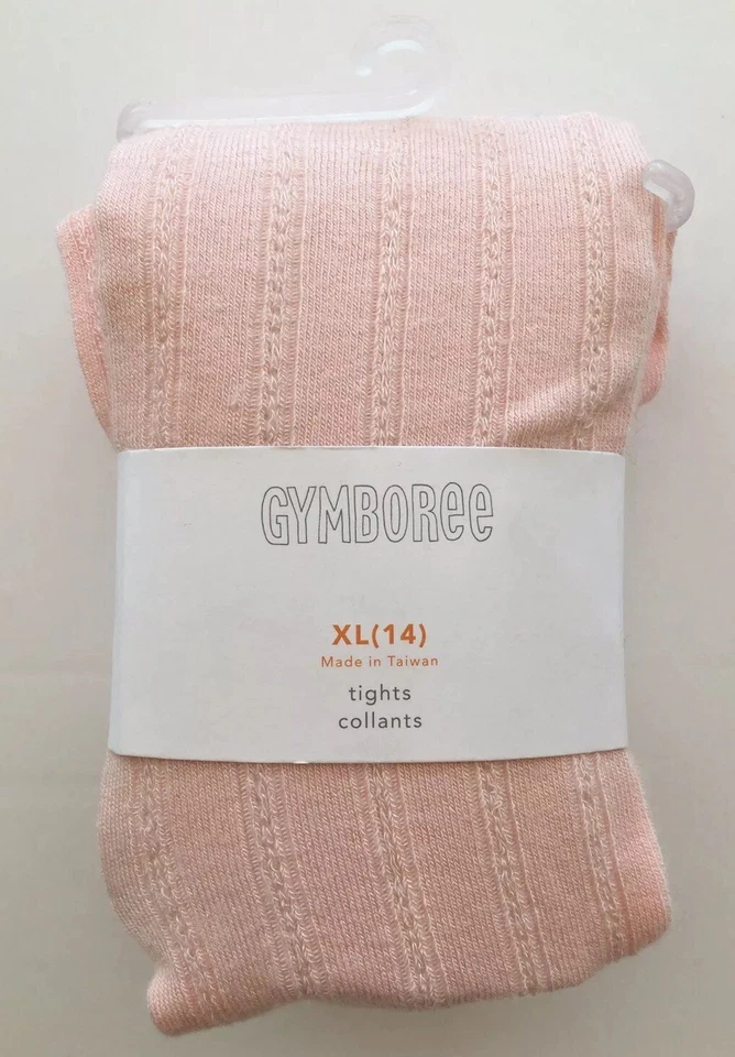 NWT Gymboree XL 14 Girls Pink Cable Tights - Image 1 of 1