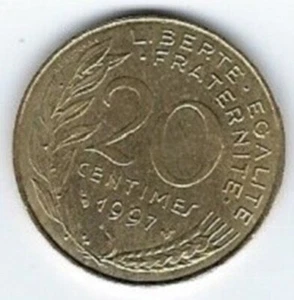20 centimes Marianne 1997 – République Française – Pièce de monnaie – REF 3721 - Picture 1 of 2