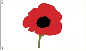 Poppy Remembrance Day 5'x3' Flag - LAST FEW - Picture 1 of 3