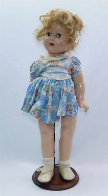 Vintage SHIRLEY TEMPLE Doll Composition 18" In Period Outfit - Image 1 of 4