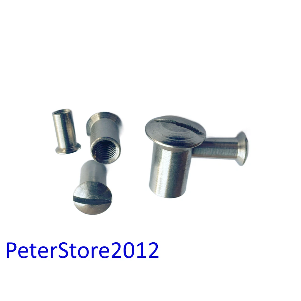 Hülsenmuttern Linsensenkkopf Schlitz 9061 Edelstahl A1 M4 M5 M6 M8  Hülsenmutter - Bild 1 von 1