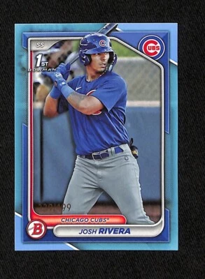 2024 Bowman - Prospects Josh Rivera #BP-115 Sky Blue Border /499 (RC) - Image 1 of 2