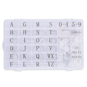 Letter Board Letters 558 PRE-Cut Characters 3/4 and 1 Inch White in Organizer... - Picture 1 of 4