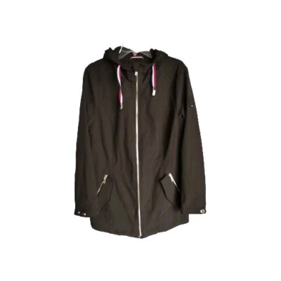 Tommy Hilfiger Chaqueta con Capucha Deportiva Anorak Lluvia Suave Shell Negra Para Mujer Talla L Foto 1 de 4