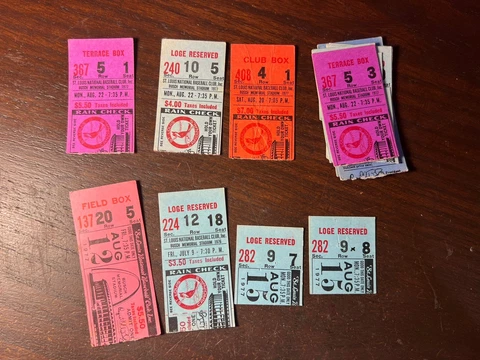 Vintage 1966-2018 St. Louis Cardinals Busch Stadium Ticket Stubs Pick from List Cover