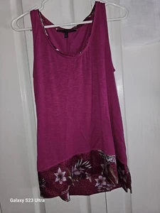 Women's White House Black Market Sleeveless Bright Pink Tank Top Size Small - Picture 1 of 4