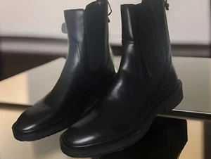 ZARA FAUX LEATHER CHELSEA GORE ANKLE PULL ON ANKLE BOOTS MENS SIZE 10 NEW - Picture 1 of 10