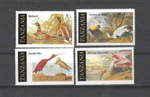 TANZANIA , 1986 , AMERICAN BIRDS , SET OF 4 STAMPS , PERF , MNH , CV$2 - Picture 1 of 1