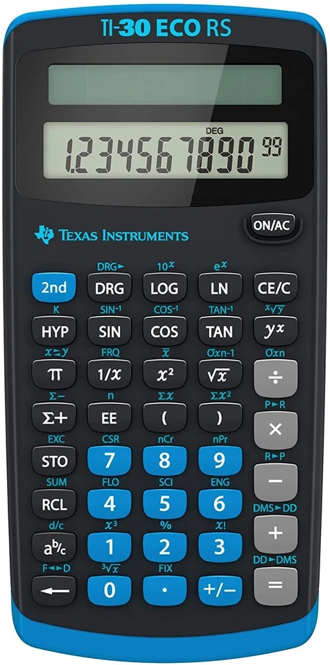 Texas Instruments TI-30 ECO RS Schulrechner Technisch-Wissenschaftlich Solar - Bild 1 von 1