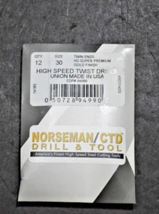 12 Pack Consolidated Toledo Drill Super Premium Twin Ends #30 Drill Bits - Picture 1 of 2
