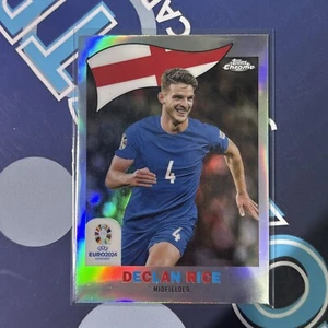 Topps 2024 Chrome UEFA Euro #TC-18 Declan Rice (England) Silver Refractor - Bild 1 von 2