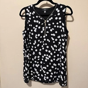 Blusa pulóver de gasa negra sin mangas Tahari para mujer XS - Imagen 1 de 8