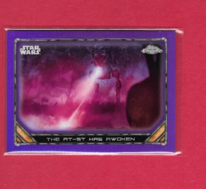Star Wars Topps Mandalorian Chrome 2022 The AT ST Refractor Purple card 65/75 - Picture 1 of 2