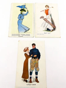 3 VINTAGE 1906 - 1910 COLLEGE RELATED COLOR-LITHO POSTCARDS - Picture 1 of 5