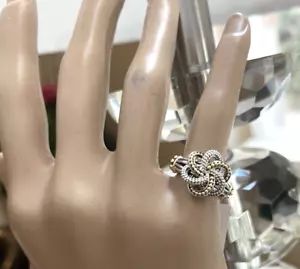 LAGOS Love Knot Ring Sterling Silver 18K Yellow Gold NEW - Picture 1 of 11