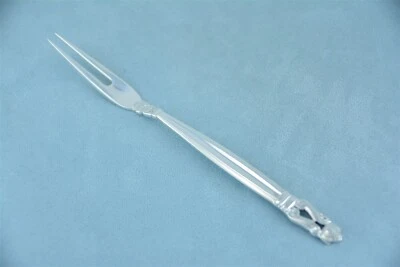 Вилка для холодного мяса Georg Jensen Sterling Silver Acorn 6-5/8 дюйма старая отметка без монограммы - Изображение 1 из 4