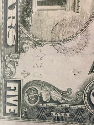 《Error Heavy Ink # & Seal In Back》$5 1981  FSN Binary Radar D59999995A AU ，Rare！ - Image 1 of 4