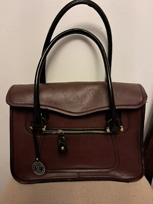 London Fog Red Faux Leather Snakeskin Sides Shoulder Handbag NWOT  - Image 1 of 4