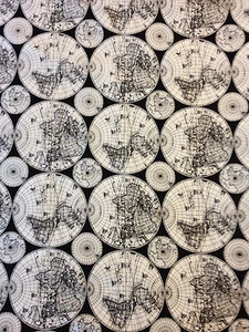 M'LISS ELEMENTS OF STYLE GLOBUS STOFF SCHWARZ/WEISS 3834124 --BTY (NEU) - Bild 1 von 2