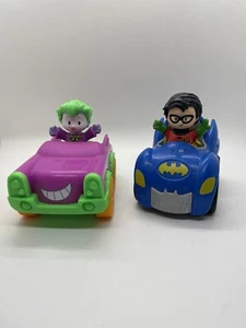 Little People Batmobile Robin The Joker Jokermobile Fisher Price DC Comics - Picture 1 of 5